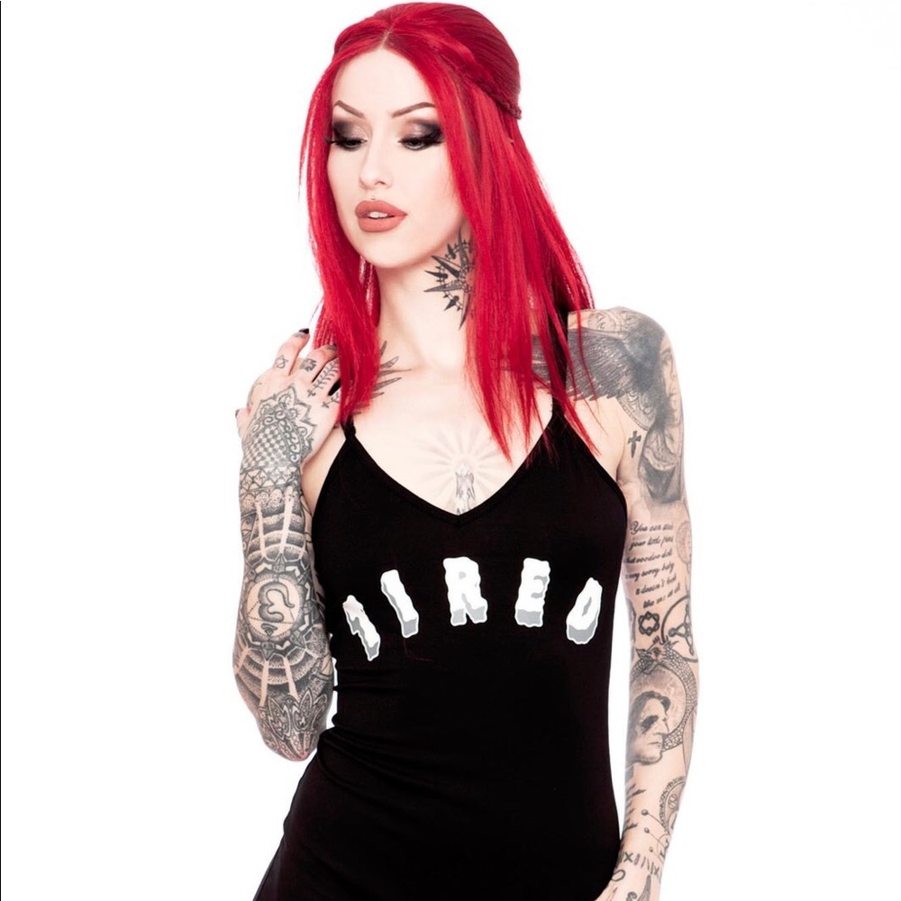 NWT Killstar Tired gothic slip dress XL Dolls Kill